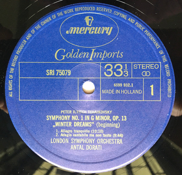 Antal Dorati, London Symphony Orchestra : Tchaikovsky Symphonies Nos. 1, 2, & 3 (3xLP, RE + 3xBox)