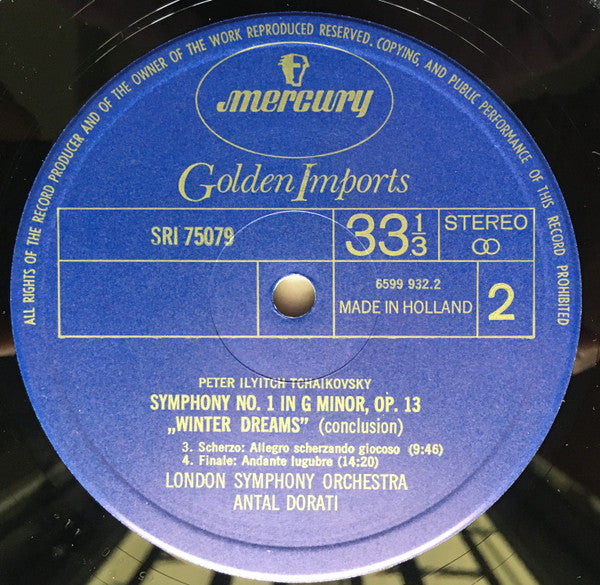 Antal Dorati, London Symphony Orchestra : Tchaikovsky Symphonies Nos. 1, 2, & 3 (3xLP, RE + 3xBox)