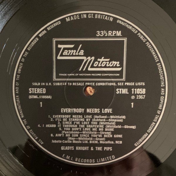 Gladys Knight And The Pips : Everybody Needs Love (LP, Album)