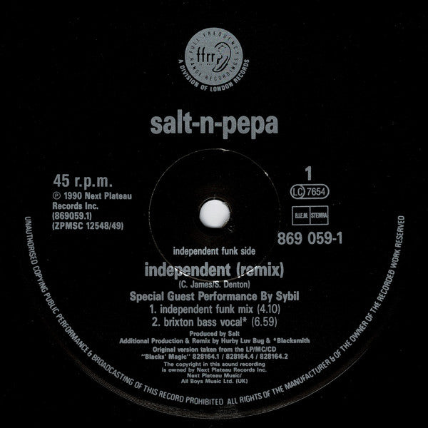 Salt 'N' Pepa : Independent (Remix) (12")