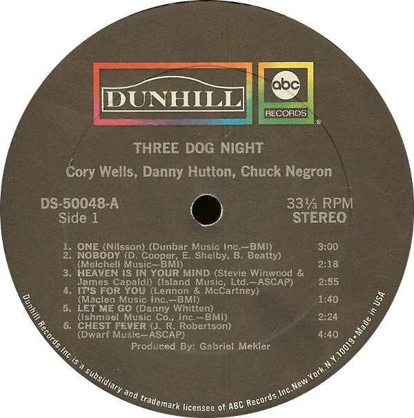 Three Dog Night : Three Dog Night (LP, Album, RP)