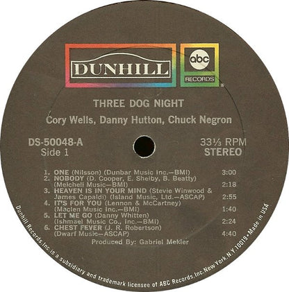 Three Dog Night : Three Dog Night (LP, Album, RP)