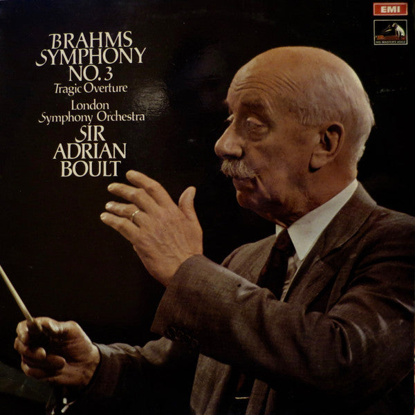 Johannes Brahms, London Symphony Orchestra, Sir Adrian Boult : Symphony No. 3 / Tragic Overture (LP, RP)