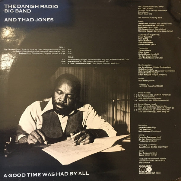 Danish Radio Big Band And Thad Jones : A Good Time Was Had By All (LP, Album)