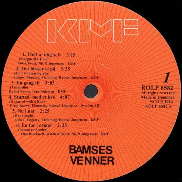 Bamses Venner : Bamses Venner (LP, Album)