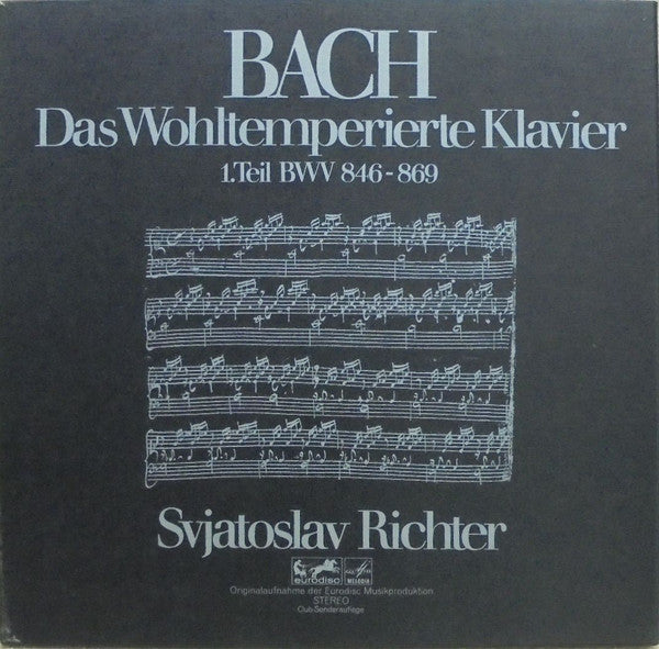 Johann Sebastian Bach, Sviatoslav Richter : Das Wohltemperierte Klavier (1. Teil BWV 846 - 869) (3xLP, Club + Box)