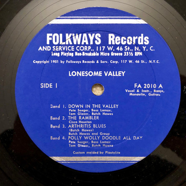 Various : Lonesome Valley (10", Mono)