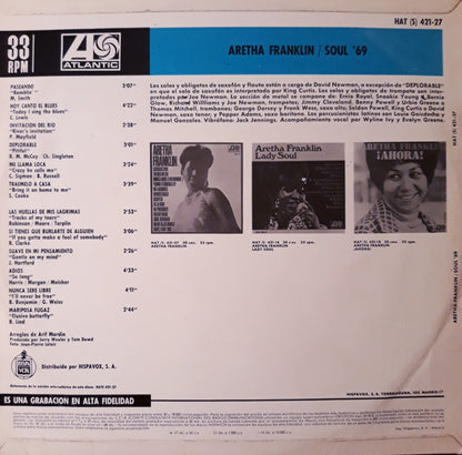 Aretha Franklin : Soul '69 (LP, Album)