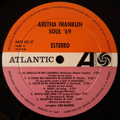 Aretha Franklin : Soul '69 (LP, Album)