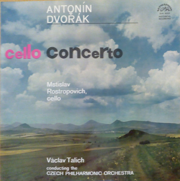 Antonín Dvořák - Mstislav Rostropovich, Václav Talich, The Czech Philharmonic Orchestra : Cello Concerto (LP, Album, Mono)