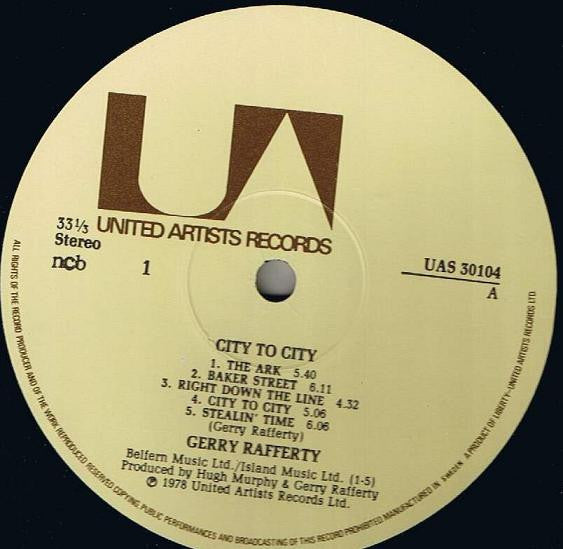 Gerry Rafferty : City To City (LP, Album)