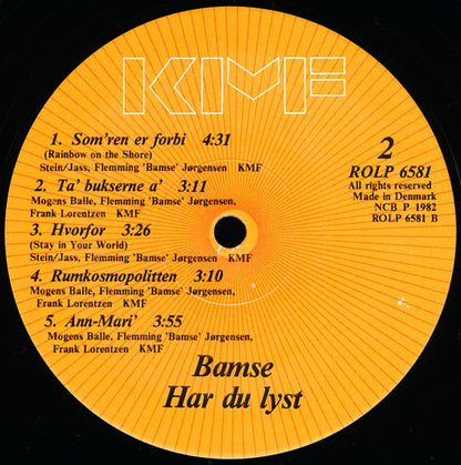 Bamses Venner : Har Du Lyst...  (LP, Album)