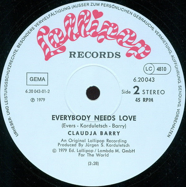 Claudja Barry : You Make Me Feel The Fire / Everybody Needs Love (12", Maxi)