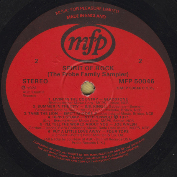 Various : Spirit Of Rock (LP, Comp, Lab)