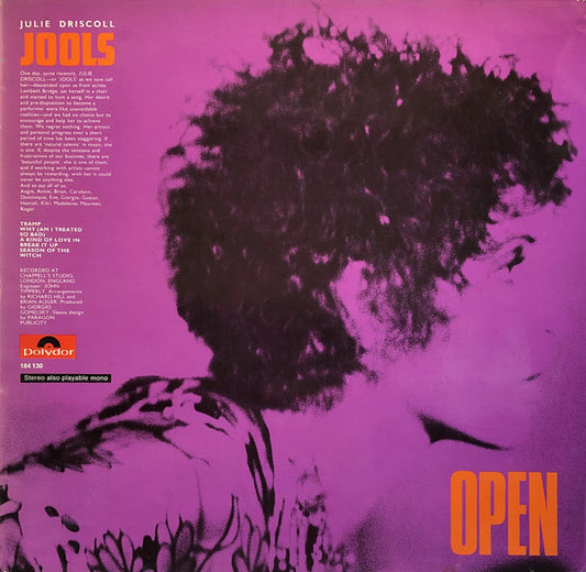 Julie Driscoll, Brian Auger & The Trinity : Open (LP, Album)