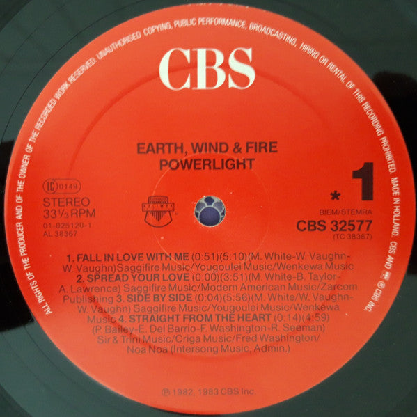 Earth, Wind & Fire : Powerlight (LP, Album, RE)