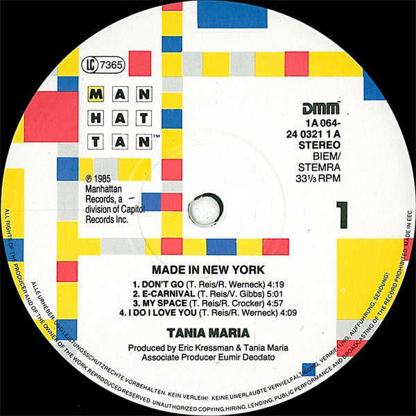 Tania Maria : Made In New York (LP, Album)