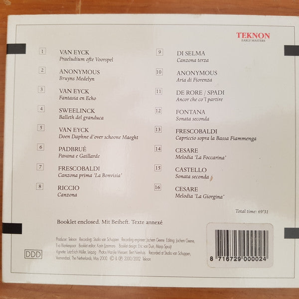 Marijke Miessen, Glen Wilson : Dutch And Italian Music, 17th Century (CD, Album, Tri)