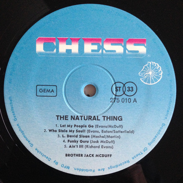 Brother Jack McDuff : The Natural Thing (LP)