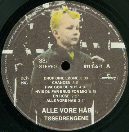 Tøsedrengene : Alle Vore Håb (LP, Album)