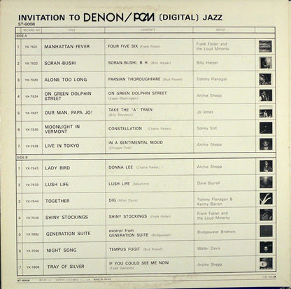 Various : Invitation To Denon / PCM Digital Jazz (LP, Smplr)