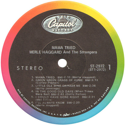 Merle Haggard And The Strangers (5) : Mama Tried (LP, Album, Los)