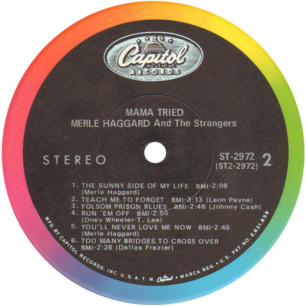Merle Haggard And The Strangers (5) : Mama Tried (LP, Album, Los)