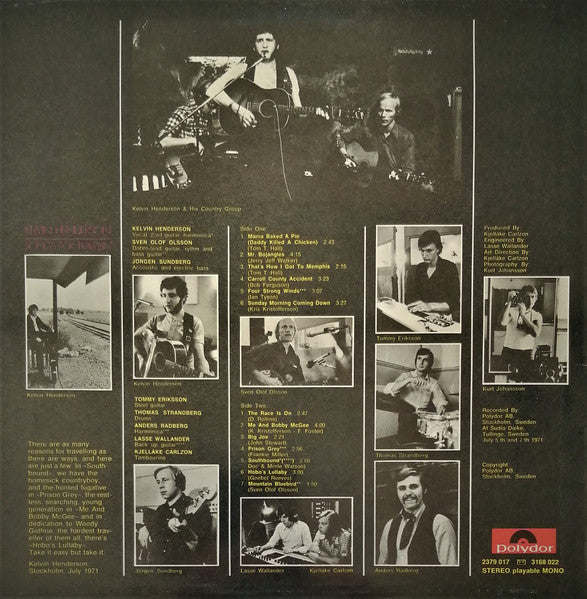 Kelvin Henderson : Songs For Travellin' (LP, Album)