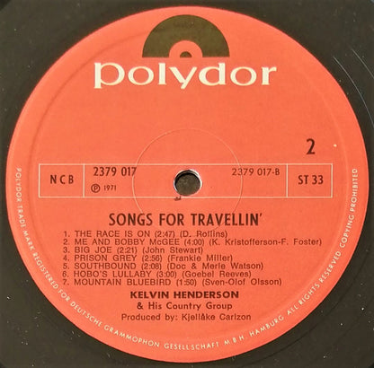 Kelvin Henderson : Songs For Travellin' (LP, Album)