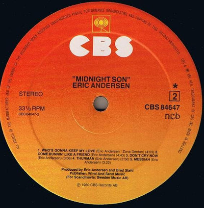 Eric Andersen (2) : Midnight Son (LP, Album)