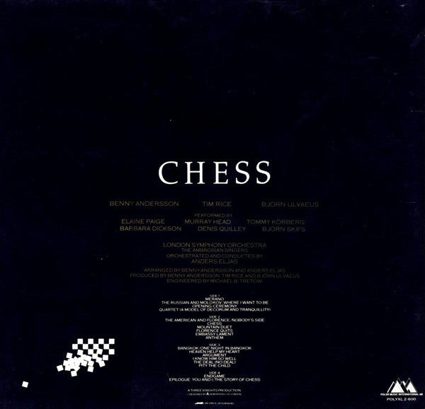 Benny Andersson · Tim Rice · Björn Ulvaeus : Chess (2xLP, Album)