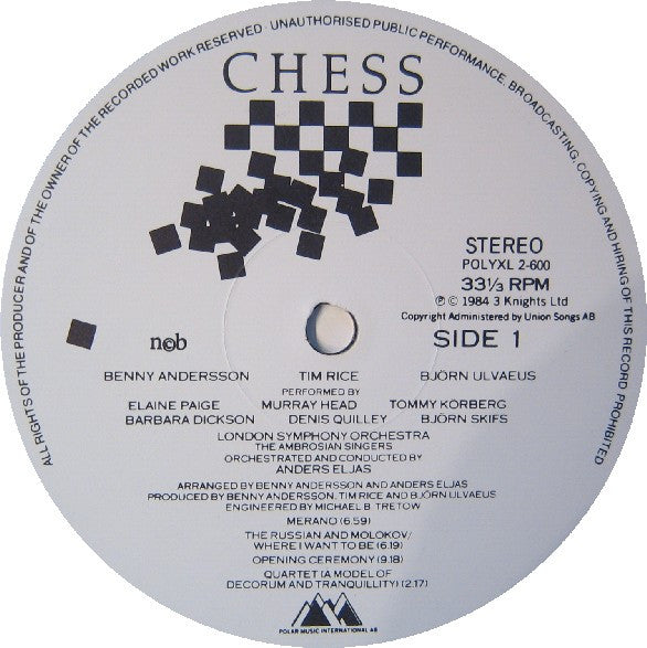 Benny Andersson · Tim Rice · Björn Ulvaeus : Chess (2xLP, Album)