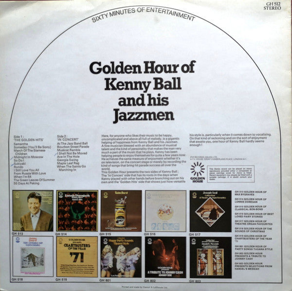 Kenny Ball And His Jazzmen : Golden Hour Of Kenny Ball And His Jazzmen (LP, Comp)