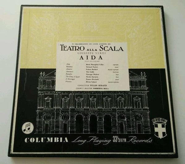 Giuseppe Verdi / Maria Callas / Richard Tucker (2) / Fedora Barbieri / Tito Gobbi / Orchestra Del Teatro Alla Scala E Coro Del Teatro Alla Scala / Tullio Serafin : Aida (3xLP, Mono)