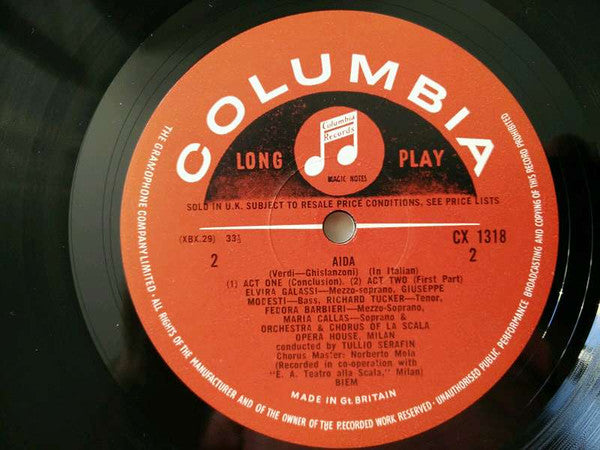 Giuseppe Verdi / Maria Callas / Richard Tucker (2) / Fedora Barbieri / Tito Gobbi / Orchestra Del Teatro Alla Scala E Coro Del Teatro Alla Scala / Tullio Serafin : Aida (3xLP, Mono)