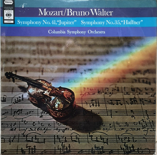 Bruno Walter, Columbia Symphony Orchestra / Wolfgang Amadeus Mozart : Symphony No. 41, "Jupiter" / Symphony No. 35, "Haffner" (LP, Album, RE, Blu)