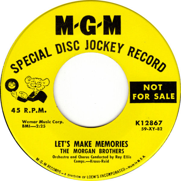 The Morgan Brothers : Let's Make Memories (7", Promo)