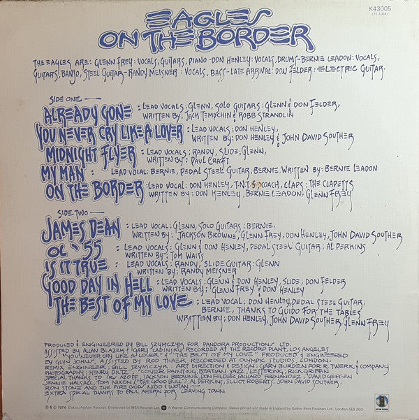 Eagles : On The Border (LP, Album, RE)