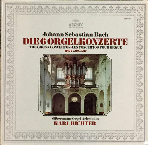 Johann Sebastian Bach, Karl Richter : Die 6 Orgelkonzerte, BWV 592–597 (LP, Gat)