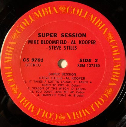 Mike Bloomfield / Al Kooper / Stephen Stills : Super Session (LP, Album, RP)