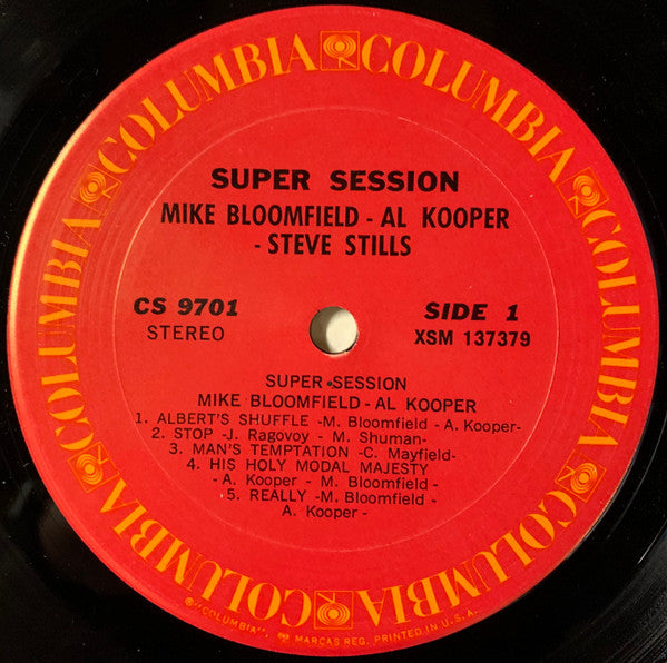 Mike Bloomfield / Al Kooper / Stephen Stills : Super Session (LP, Album, RP)