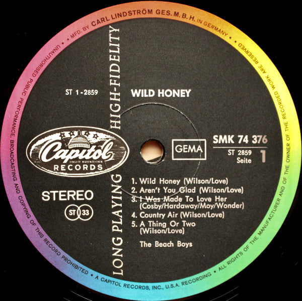 The Beach Boys : Wild Honey (LP, Album)