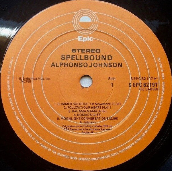 Alphonso Johnson : Spellbound (LP, Album)