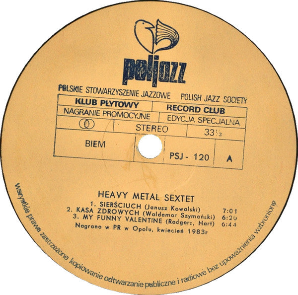 Heavy Metal Sextet : Heavy Metal Sextet (LP, Album, Club, Promo, S/Edition)