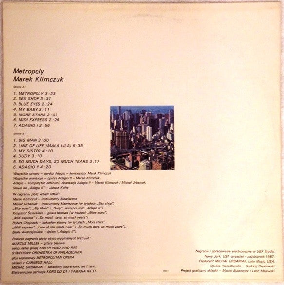 Marek Klimczuk : Metropoly (LP, Album)