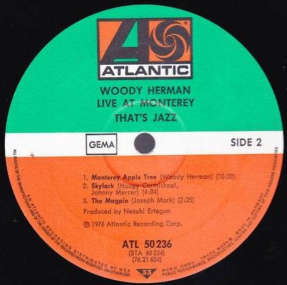 Woody Herman : Live At Monterey (LP, Album, RE, Gat)