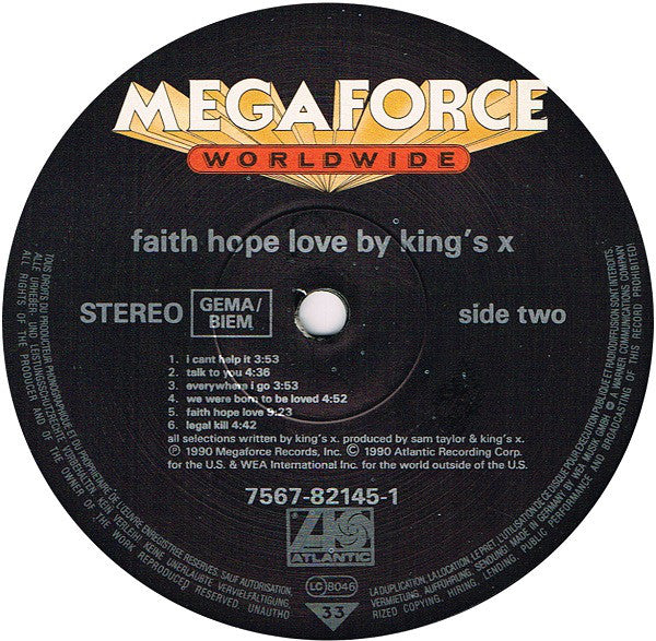 King's X : Faith Hope Love (LP, Album)