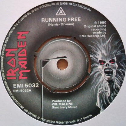 Iron Maiden : Running Free (7", Single, Car)