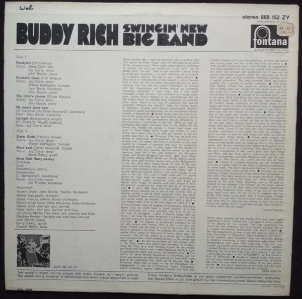 Buddy Rich : Swingin' New Big Band (LP, Album)