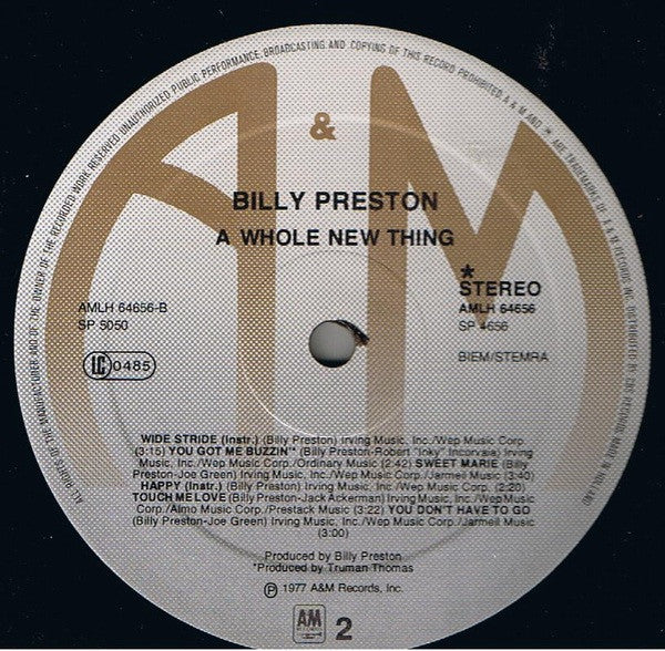 Billy Preston : A Whole New Thing (LP, Album)